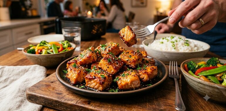 Crispy Air Fryer Honey Garlic Salmon Bites: The Ultimate 20-Minute Weeknight Dinner