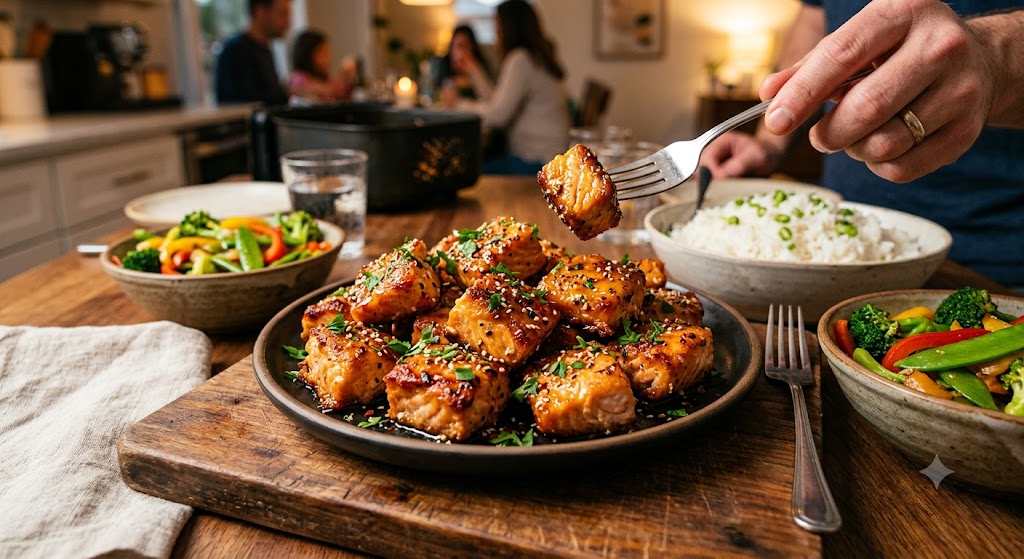 Crispy Air Fryer Honey Garlic Salmon Bites: The Ultimate 20-Minute Weeknight Dinner