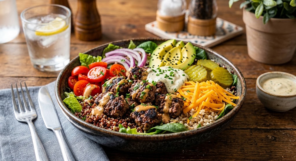 Healthy Hamburger Bowls: All the Flavor, None of the Bun