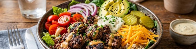 Healthy Hamburger Bowls: All the Flavor, None of the Bun