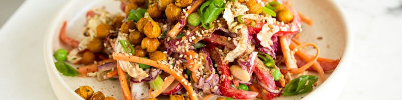 The Satiety Anchor: High-Volume Roasted Veggie & Chickpea Bowls
